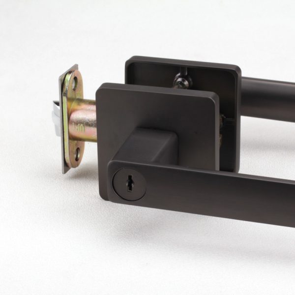 Key-in Lever Door Lockset – Square (Matte Black)