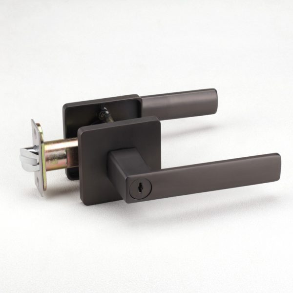 Key-in Lever Door Lockset – Square (Matte Black)