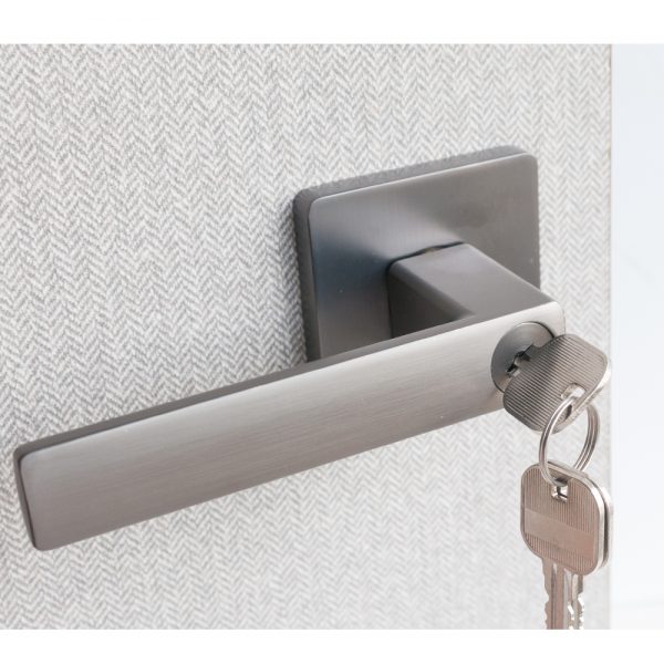 Door Locket Square – Gunpowder metal (1)