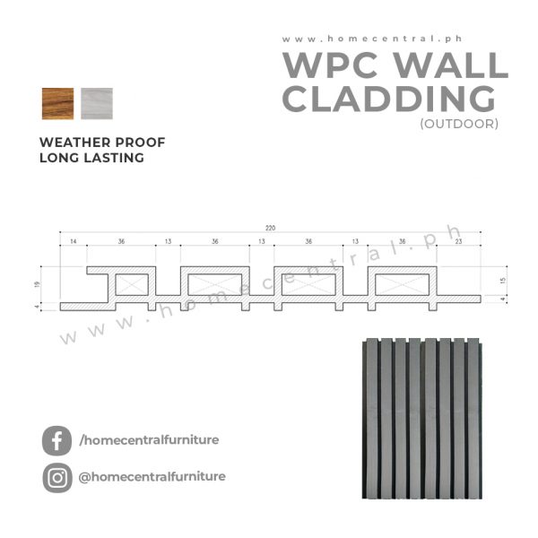 WPC Wall Cladding – Outdoor (Gray) (2)